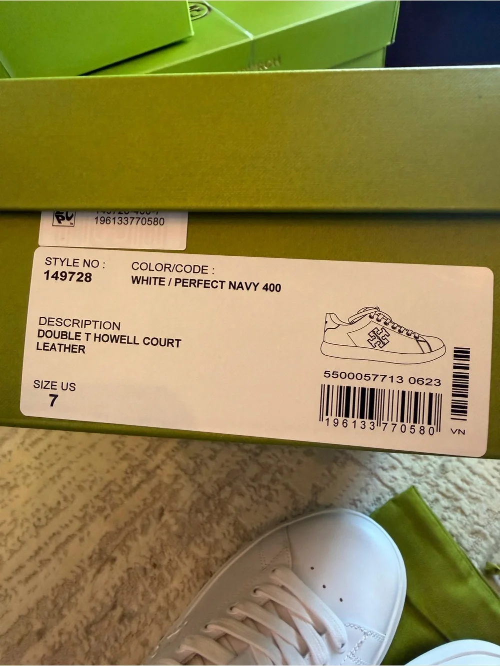 Tory Burch Double T Howell Court Sneakers